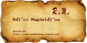 Rácz Magdaléna névjegykártya