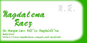 magdalena racz business card